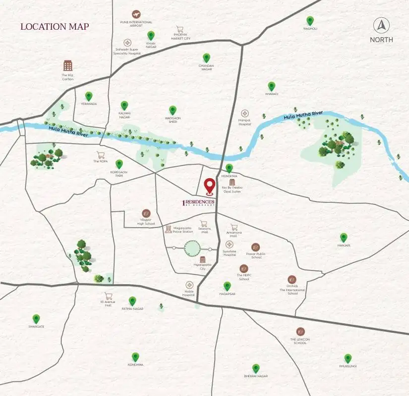 1-recedencies_map 1 Residences Location